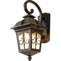 Luminária de parede europeia retrô para exterior, à prova d'água, com seta e flor, arandela