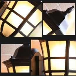 Luminária de parede europeia retrô para áreas externas, luz de parede de vidro fosco à prova d'água de cabeça única