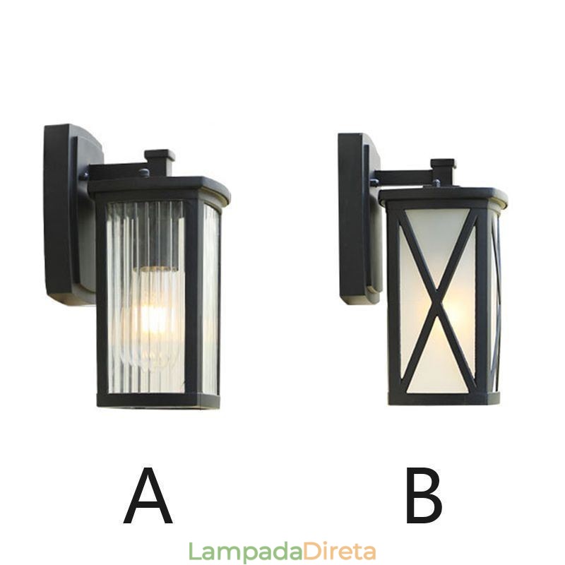 Moderno Simples Luz Ao Ar Livre À Prova D'Água Quadrado Coluna Luz De Parede Pátio Corredor