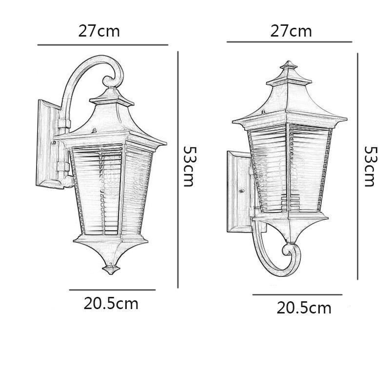 Luz externa moderna à prova d'água gazebo luz de parede pátio corredor jardim varanda