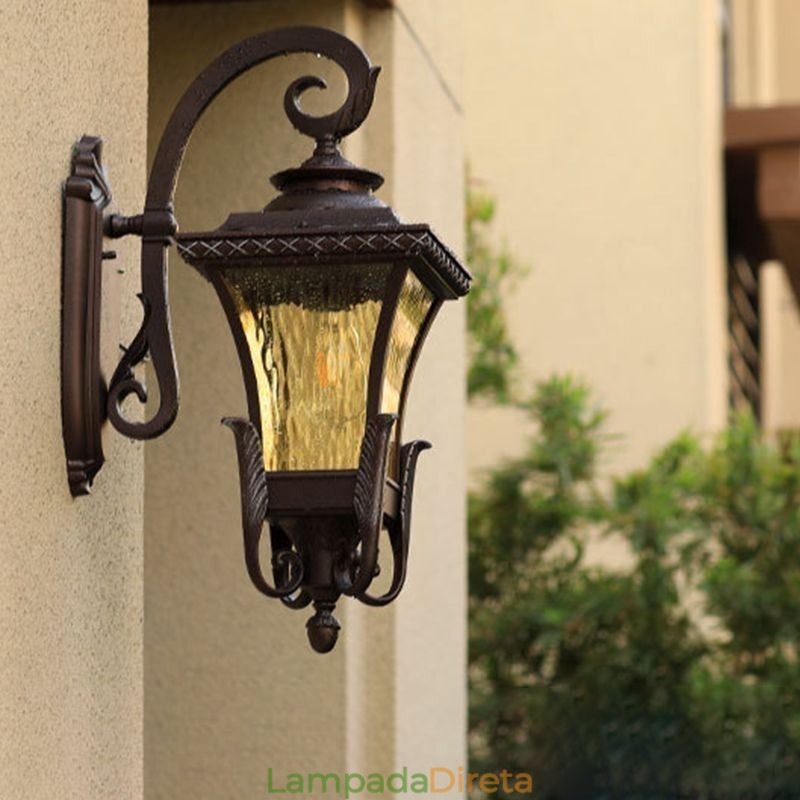 Luz externa chinesa de cabeça única, à prova d'água, vidro, parede, pátio, corredor