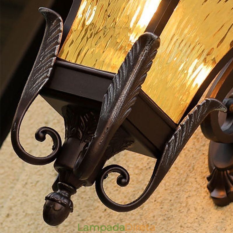Luz externa chinesa de cabeça única, à prova d'água, vidro, parede, pátio, corredor