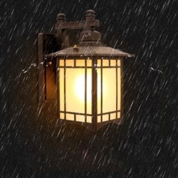 Estilo chinês luz externa à prova d'água pavilhão forma parede luz jardim varanda