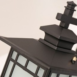 Estilo chinês luz externa à prova d'água pavilhão forma parede luz jardim varanda