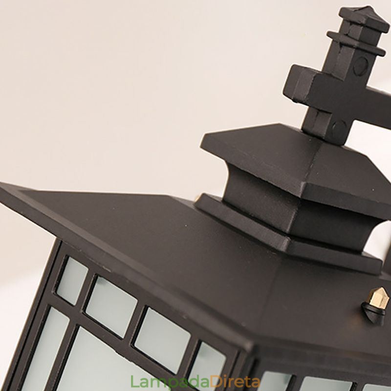 Estilo chinês luz externa à prova d'água pavilhão forma parede luz jardim varanda