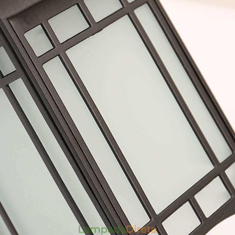 Estilo chinês luz externa à prova d'água pavilhão forma parede luz jardim varanda