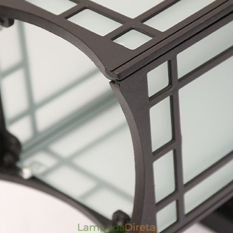 Estilo chinês luz externa à prova d'água pavilhão forma parede luz jardim varanda