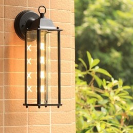 Aplique de parede europeu para exterior à prova d'água coluna quadrada luz de parede pátio jardim varanda