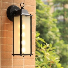 Aplique de parede europeu para exterior à prova d'água coluna quadrada luz de parede pátio jardim varanda