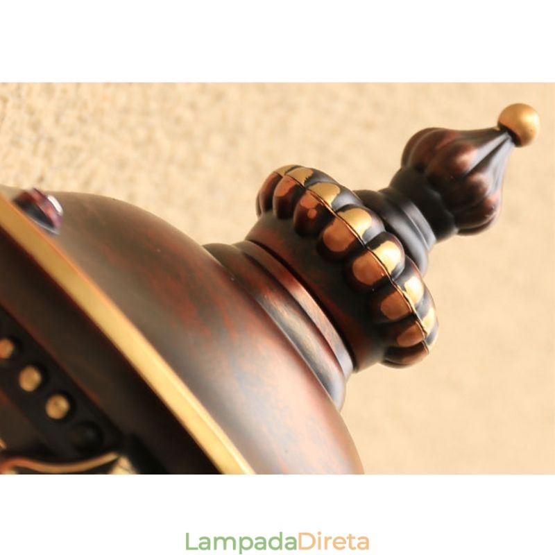 Luminária de parede europeia retrô para exterior, à prova d'água, esculpida, jardim, varanda, pátio
