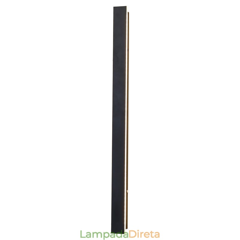 Luminária de parede contemporânea moderna e longa para áreas externas, arandela, luz de parede IP 44 para varanda, pátio, jardim