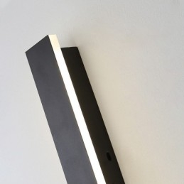 Luminária de parede contemporânea moderna e longa para áreas externas, arandela, luz de parede IP 44 para varanda, pátio, jardim