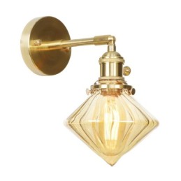 Luminária de parede moderna com cúpula de vidro