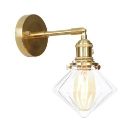 Luminária de parede moderna com cúpula de vidro