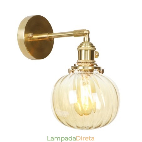 Luminária de parede moderna em formato de feijão com cúpula de vidro esférica Luminária de parede moderna em formato de feijão com cúpula de vidro esférica