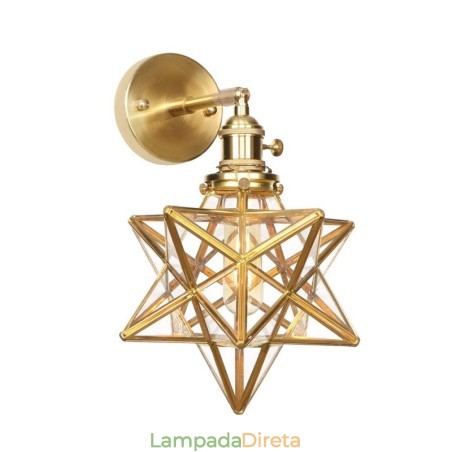 Luminária de parede moderna com cúpula de vidro