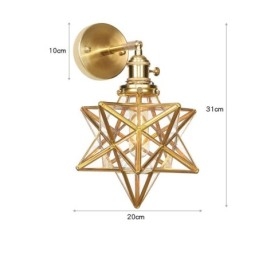 Luminária de parede moderna com cúpula de vidro