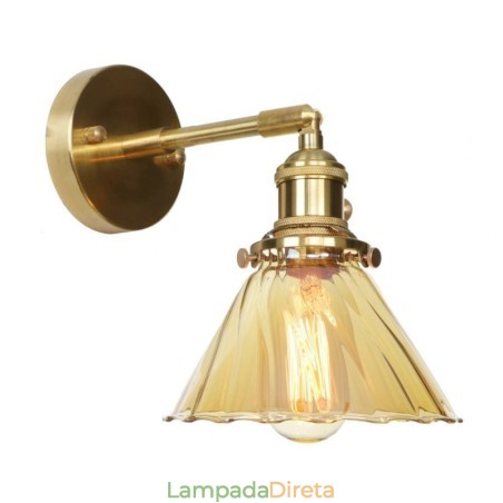 Luminária de parede moderna com cúpula de vidro Luminária de parede moderna com cúpula de vidro