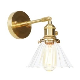 Luminária de parede moderna com cúpula de vidro