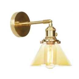 Luminária de parede moderna com cúpula de vidro