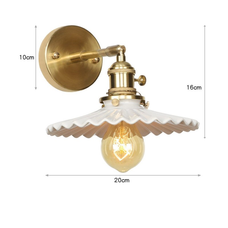 Luminária de parede moderna com cúpula de cerâmica