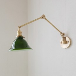 Luminária de parede moderna com cúpula de vidro