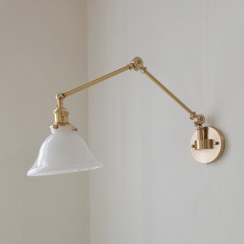 Luminária de parede moderna com cúpula de vidro