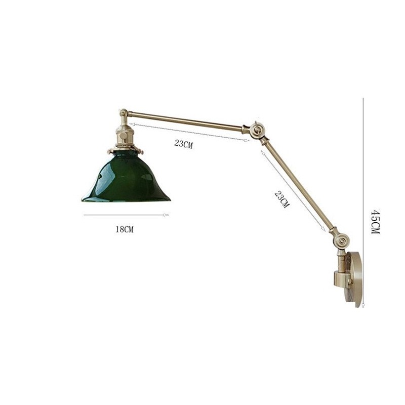 Luminária de parede moderna com cúpula de vidro