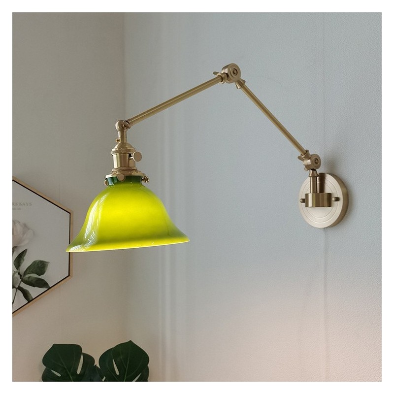 Luminária de parede moderna com cúpula de vidro