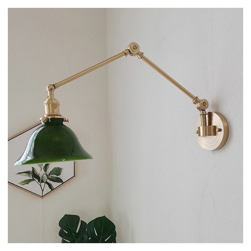 Luminária de parede moderna com cúpula de vidro