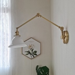 Luminária de parede moderna com cúpula de vidro