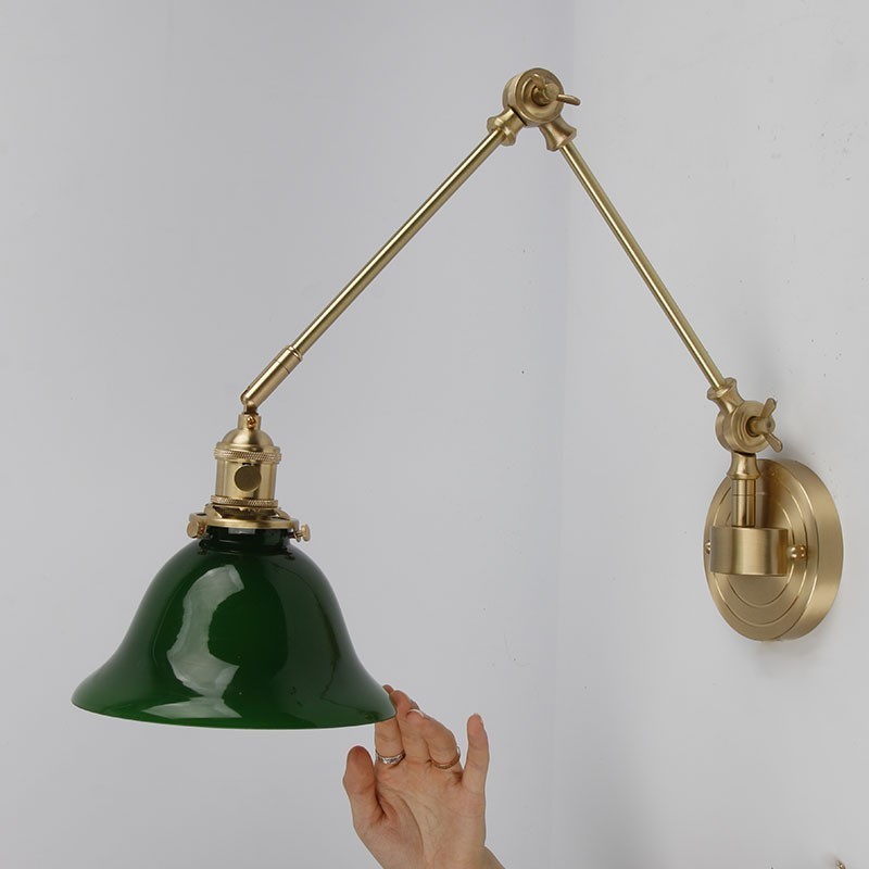 Luminária de parede moderna com cúpula de vidro