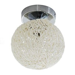 Globo de lanterna moderno e contemporâneo, metal cromado, montagem embutida