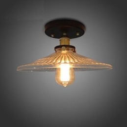 American Countryside Industrial Retro Mesa Teto Lâmpada 110V espiral Vidro Transparente Decoração de Casa iluminação