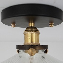 American Countryside Industrial Retro Mesa Teto Lâmpada 110V espiral Vidro Transparente Decoração de Casa iluminação