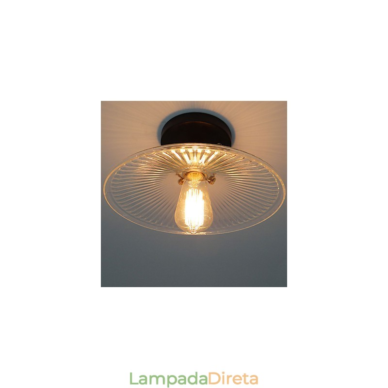 American Countryside Industrial Retro Mesa Teto Lâmpada 110V espiral Vidro Transparente Decoração de Casa iluminação