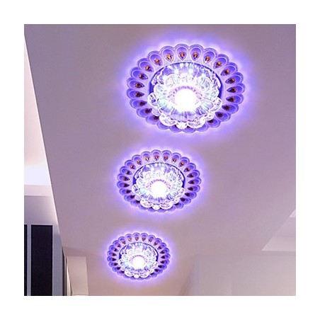 Luminária de teto de cristal Spotlight SMD 3W Lâmpada criativa Tubo de luz colorida Luz de cúpula colorida Luminária de teto de cristal Spotlight SMD 3W Lâmpada criativa Tubo de luz colorida Luz de cúpula colorida