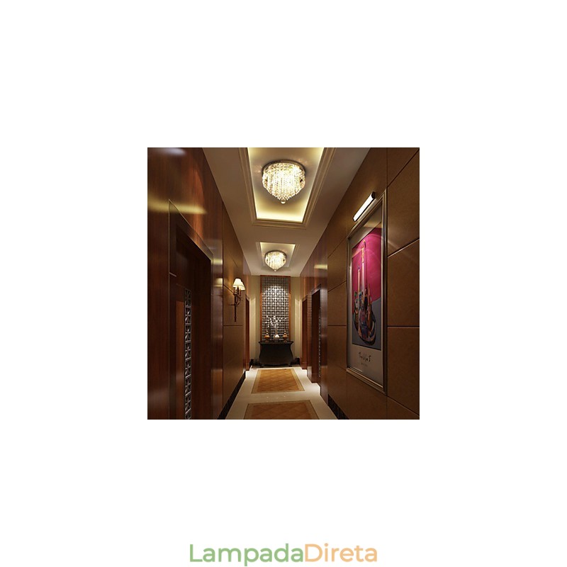 Moderno Contemporâneo Cristal Metal Montagem Embutida