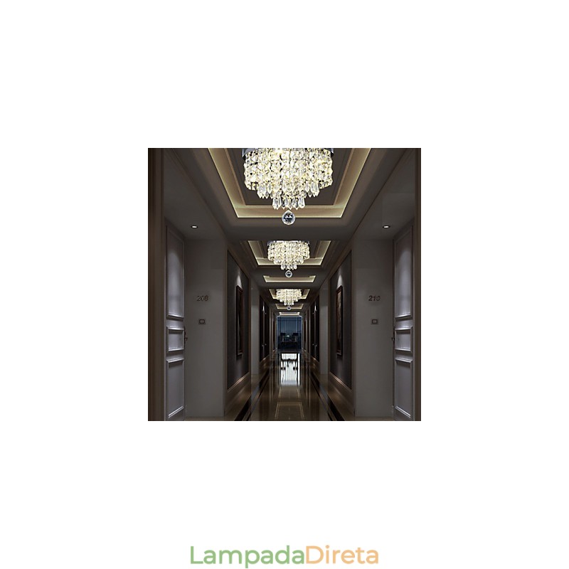 Moderno Contemporâneo Cristal Metal Montagem Embutida