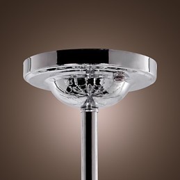 Lustre de cristal luxuoso com 6 luzes pendentes