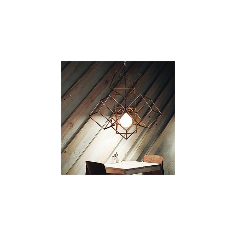 Pendente 1 Luz Vintage Minimalista Ferro Pintura Lustre