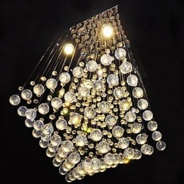 Cristal transparente 4 luzes montagem embutida em design simples