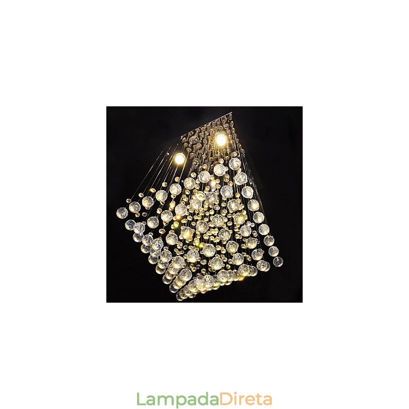 Cristal transparente 4 luzes montagem embutida em design simples