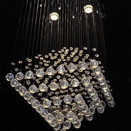 Cristal transparente 4 luzes montagem embutida em design simples