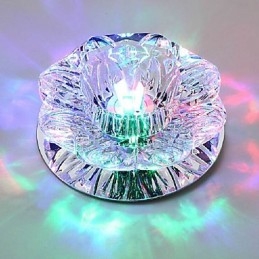 Luminária de teto de cristal Spotlight SMD 3W Lâmpada criativa Tubo de luz colorida Luz de cúpula colorida
