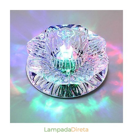 Luminária de teto de cristal Spotlight SMD 3W Lâmpada criativa Tubo de luz colorida Luz de cúpula colorida Luminária de teto de cristal Spotlight SMD 3W Lâmpada criativa Tubo de luz colorida Luz de cúpula colorida