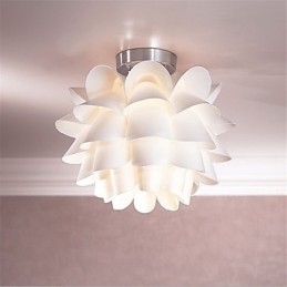 Luminária de teto com flor branca, 1 luminária pendente, luminária suspensa