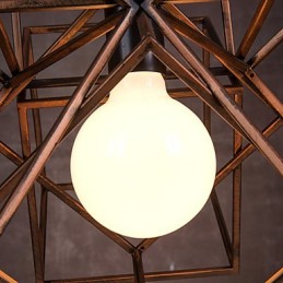 Pendente 1 Luz Vintage Minimalista Ferro Pintura Lustre