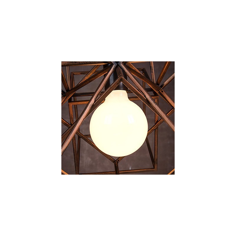 Pendente 1 Luz Vintage Minimalista Ferro Pintura Lustre