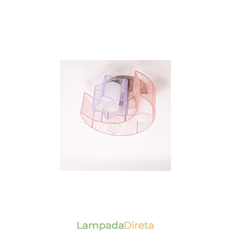 Desenho Linha Romântico Estrelas A Lua Absorver Lâmpada de Luz Dome